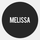 Sticker Rond Melissa - Cool New Funny Name Fan Gift Tee  (Devant)
