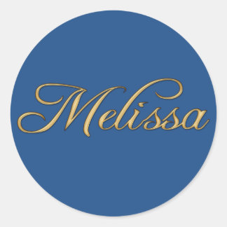 Sticker Rond MELISSA Nom Marque objet cadeau