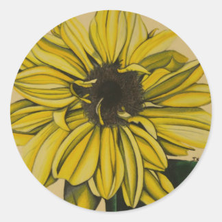 Sticker Rond Mellow Yellow par Jenny Koch