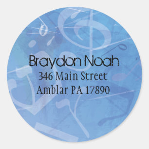 Sticker Rond MELODY de l'autocollant d'adresse de retour TORAH
