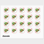 Sticker Rond Melon Rhinos Interdits! (Feuille)