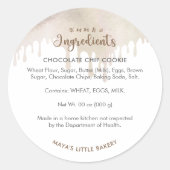 Sticker Rond Melted Chocolate Bakery Ingredient (Devant)