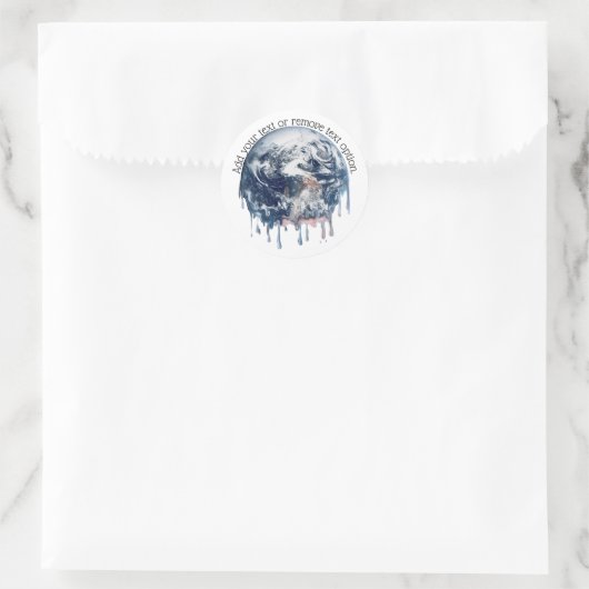 Sticker Rond Melting Earth (Sac)