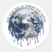 Sticker Rond Melting Earth (Devant)