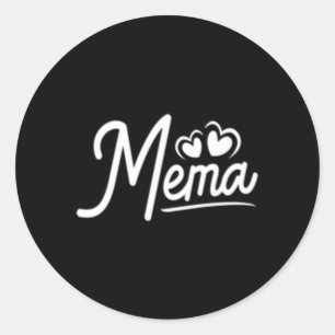 Sticker Rond Mema De Grand-Enfants Mema Pour Grand-Mère