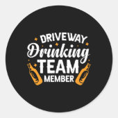 Sticker Rond Membre de l'équipe de boisson Driveway (Devant)