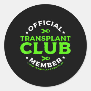 Sticker Rond Membre du club de transplantation Survivant d'une