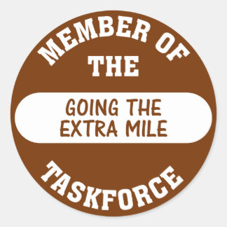 Sticker Rond Membre du Groupe de travail Going the Extra Mile
