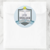 Sticker Rond Membre officiel de la canne de l'armée de Springad (Sac)