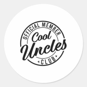 Sticker Rond Membre officiel Uncles Club Père &#; s Jour F