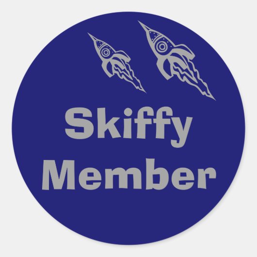 Sticker Rond Membre Skiffy, U, U (Devant)