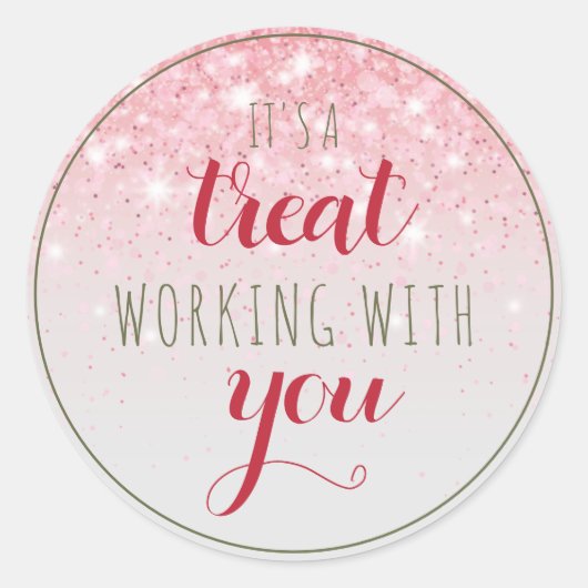 Sticker Rond Membres du personnel de vacances Appréciation Femm (Devant)