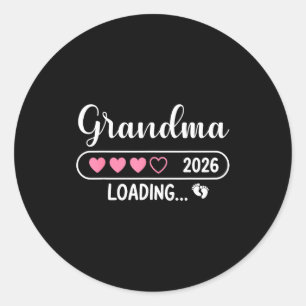 Sticker Rond Mémé 2026 Chargement de la nouvelle grand-mère Est