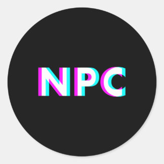 Sticker Rond Mème - Caractère non joueur 2