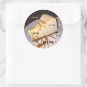 Sticker Rond mème cheesecake (Sac)