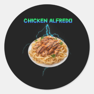 Sticker Rond Mème Chicken Alfredo Bootleg Style Rap 90s Vintage