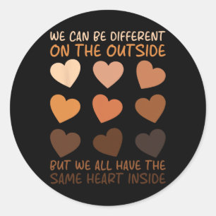 Sticker Rond Même coeur à l'intérieur du mois de l'histoire des