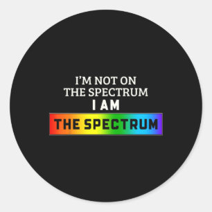 Sticker Rond Mème d'autisme drôle Je ne suis pas sur le spectre