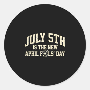 Sticker Rond Mème de football - le 5 juillet est le nouveau poi