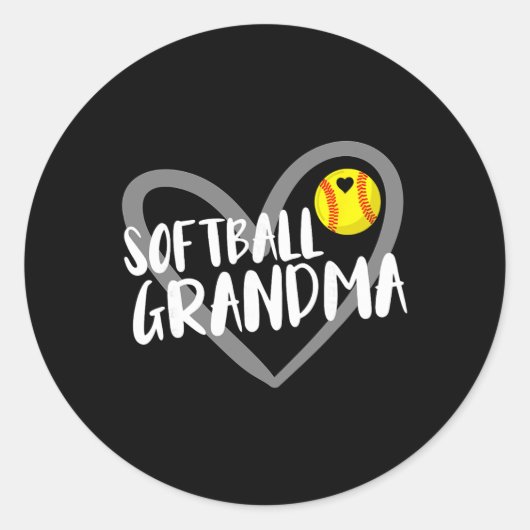 Sticker Rond Mémé de softball _4 (Devant)