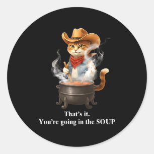 Sticker Rond Mème de sorcière de grenouille drôle C'est tout Vo