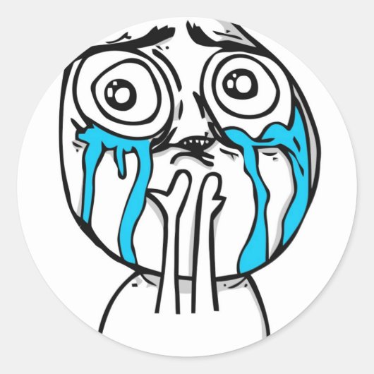 Sticker Rond Mème de surcharge de gravité (Devant)