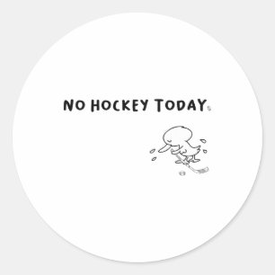 Sticker Rond Mème d'oie drôle Pas de hockey aujourd'hui Cadeau