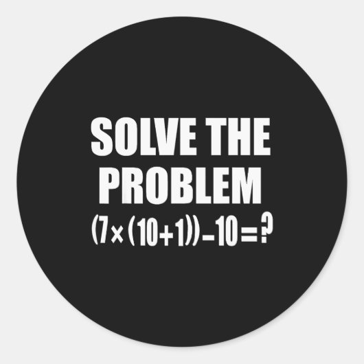 Sticker Rond Mème drôle 67 Pemdas Prof de maths élémentaire Cer (Devant)