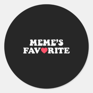 Sticker Rond Mème drôle Fils préféré Fille Je suis la préférée