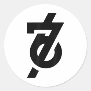 Sticker Rond Mème drôle Six Sept Brainrot 6 7 Viral Gen Z 67 T