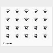 Sticker Rond Mème drôle tendance F-Caw-F (Feuille)