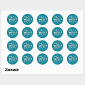 Sticker Rond Même Jésus avait une histoire de poisson : une typ (Feuille)