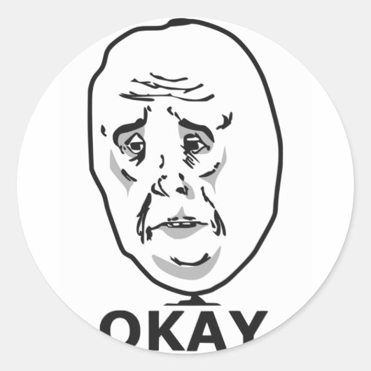 Sticker Rond Mème Okay Guy (Devant)