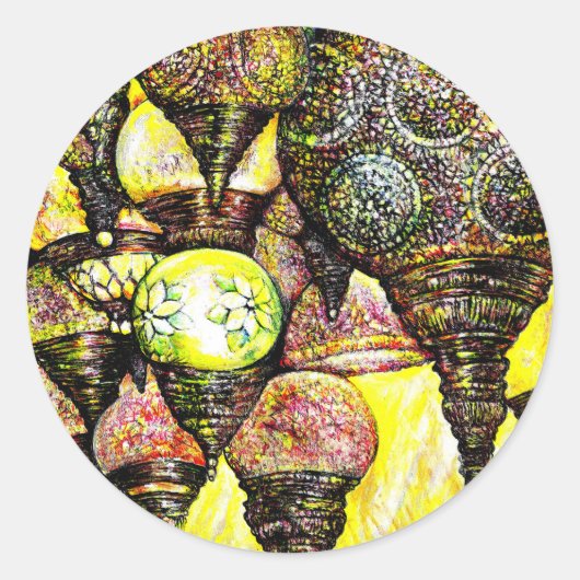 Sticker Rond Même plus grande idée de couleur (Devant)