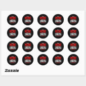 Sticker Rond Mème Senior Fier Classe de Mème (Feuille)