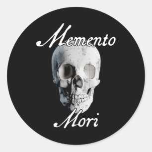 Sticker Rond Memento Mori