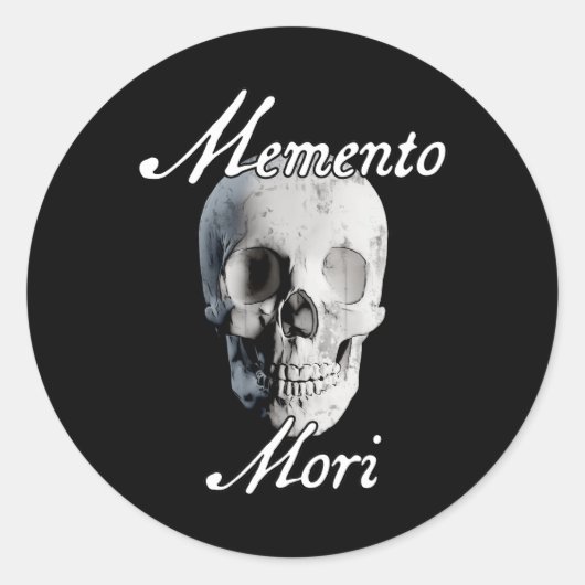Sticker Rond Memento Mori (Devant)