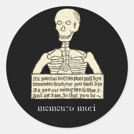 Sticker Rond Memento Mori (Devant)