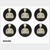 Sticker Rond Memento Mori (Feuille)