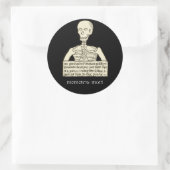 Sticker Rond Memento Mori (Sac)