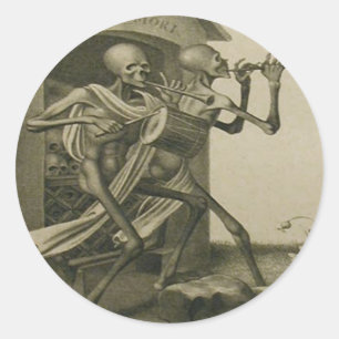 Sticker Rond Memento Mori