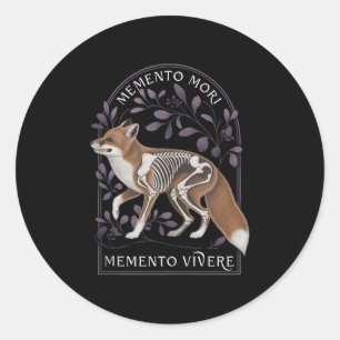 Sticker Rond Memento Mori Memento Vivere _ Philosophie & La
