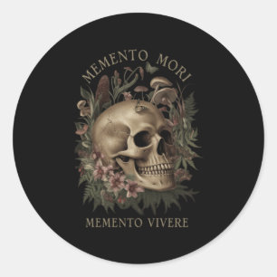 Sticker Rond Memento Mori Memento Vivere _ Philosophie &amp; La