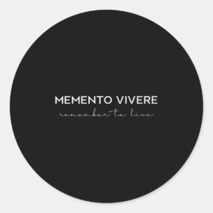 Sticker Rond Memento Vivere Se Souvient De Vivre Philosophie La