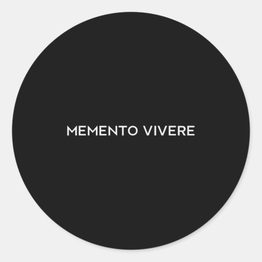 Sticker Rond Memento Vivere Se Souvient De Vivre Philosophie La (Devant)