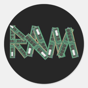 Sticker Rond Mémoire d'accès aléatoire