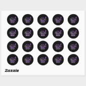 Sticker Rond Mémoire de sensibilisation à l'overdose (Feuille)