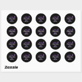 Sticker Rond Mémoire de sensibilisation à l'overdose (Feuille)