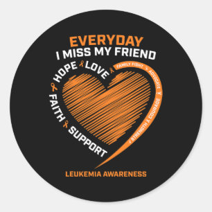 Sticker Rond Mémoire En Souvenir De Mon Ami Leukemia Lauren