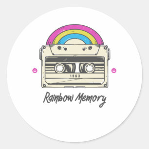 Sticker Rond Mémoire Rainbow